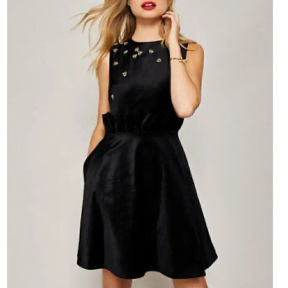 TED BAKER London QUEEN BEE Ruffle Waist Dress TB 3/ US 8-10